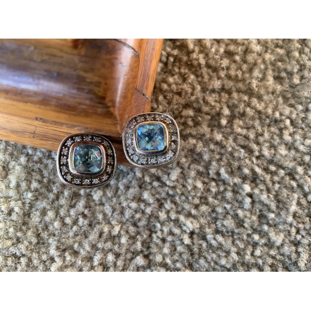 Sterling Silver Earrings Topaz (19)
